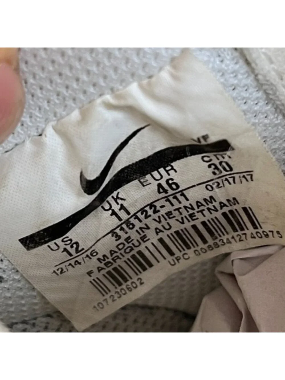 Nike seller notes